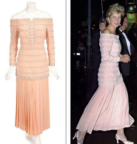 戴安娜王妃5套晚裝禮服拍賣 拍出50萬美元高價(jià)