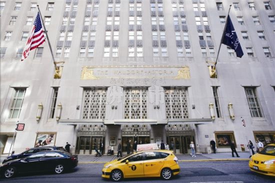 紐約華爾道夫酒店。來源東方IC 中資企業頻繁出手 美國酒店投資再掀熱潮