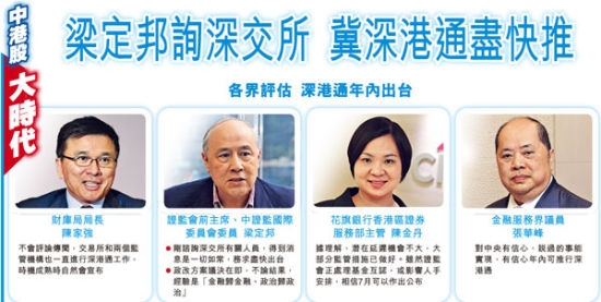 梁定邦:深港通進展良好 正進行測試