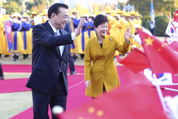 中韓簽署13項(xiàng)諒解備忘錄 力促韓中FTA年內(nèi)生效